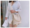 Ansloth Crocodile Crossbody Bag For Women Shoulder Bag Brand Designer Women Bags Luxury PU Leather Bag Bucket Bag Handbag HPS405