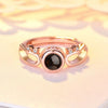 Rose Gold&Silver 100 languages I love you Projection Ring Romantic Love Memory Wedding Ring Jewelry Dropshipping