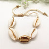 Gold Color Cowrie Shell Bracelets for Women Delicate Rope Chain Bracelet Beads Charm Bracelet Bohemian Beach Jewelry