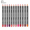 12 Colors/Set Sexy Matte Lip Stick Lipliner Lip Liner Pencil Matt Nude Lipsliner Pen Set Beauty Makeup Tool Cosmetic