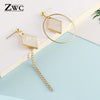 ZWC Fashion New Women's Acrylic Drop Earrings Hot Selling Long Dangling Earrings Gift For Women Party Wedding Jewelry Brincos