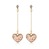 X&P New Korean Heart Statement Drop Earrings 2019 for Women Fashion Vintage Geometric Acrylic Dangle Hanging Earring Jewelry