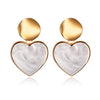 X&P New Korean Heart Statement Drop Earrings 2019 for Women Fashion Vintage Geometric Acrylic Dangle Hanging Earring Jewelry
