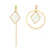 X&P New Korean Heart Statement Drop Earrings 2019 for Women Fashion Vintage Geometric Acrylic Dangle Hanging Earring Jewelry