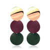 X&P New Korean Heart Statement Drop Earrings 2019 for Women Fashion Vintage Geometric Acrylic Dangle Hanging Earring Jewelry