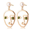 X&P New Korean Heart Statement Drop Earrings 2019 for Women Fashion Vintage Geometric Acrylic Dangle Hanging Earring Jewelry