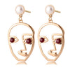 X&P New Korean Heart Statement Drop Earrings 2019 for Women Fashion Vintage Geometric Acrylic Dangle Hanging Earring Jewelry