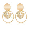 X&P New Korean Heart Statement Drop Earrings 2019 for Women Fashion Vintage Geometric Acrylic Dangle Hanging Earring Jewelry