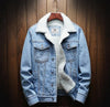 winter Men Jacket And Coat Warm Fleece Denim Jacket Fashion Mens Jean Jackets Outwear Male Cowboy Plus Size 6XL
