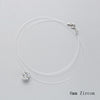 INZATT 925 Sterling Silver Zircon Crystal Pearl Pendant Choker Necklace Transparent Fishing Line 2019 Fashion Jewelry For Women
