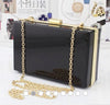 BELLA JOY New Acrylic Transparent Women Clutch Bag Chain  Women Messenger Bag Evening Bag Handbag Chain Shoulder Bag