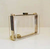BELLA JOY New Acrylic Transparent Women Clutch Bag Chain  Women Messenger Bag Evening Bag Handbag Chain Shoulder Bag