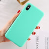 USLION Candy Color Phone Case For iPhone XS 11 Pro Max XR XS Max X Plain Silicone Cover For iPhone 6 6S 7 8 Plus Soft TPU Case