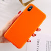 USLION Candy Color Phone Case For iPhone XS 11 Pro Max XR XS Max X Plain Silicone Cover For iPhone 6 6S 7 8 Plus Soft TPU Case