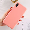 USLION Candy Color Phone Case For iPhone XS 11 Pro Max XR XS Max X Plain Silicone Cover For iPhone 6 6S 7 8 Plus Soft TPU Case