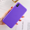 USLION Candy Color Phone Case For iPhone XS 11 Pro Max XR XS Max X Plain Silicone Cover For iPhone 6 6S 7 8 Plus Soft TPU Case