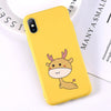 Lovebay Phone Case For iPhone 11 6 6s 7 8 Plus X XR XS 11Pro Max Cute Cartoon Letter Deer Smiley Face Soft TPU For iPhone Cover
