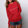 Autumn Winter Loose Thick Knit Harajuku Love Printed Sweatshirt Female Hooded Pullover Tops Women Hoodies Casual Female Clothes