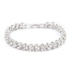 3 Colors Women Bracelets Fashion Roman Style Crystal Bracelets 925 Sterling Silver Bangles for Gifts Accessories