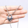 Stainless Steel Silver Color PadLock Pendant Necklaces Brand New link Chain lock Necklaces collar ras du cou collier femme women