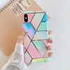 LOVECOM Geometric Marble Phone Cases For iPhone 11 Pro Max XR XS Max 6 6S 7 8 Plus X Soft IMD Electroplated Back Cover Coque