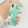 LOVECOM Geometric Marble Phone Cases For iPhone 11 Pro Max XR XS Max 6 6S 7 8 Plus X Soft IMD Electroplated Back Cover Coque