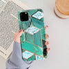 LOVECOM Geometric Marble Phone Cases For iPhone 11 Pro Max XR XS Max 6 6S 7 8 Plus X Soft IMD Electroplated Back Cover Coque