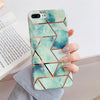 LOVECOM Geometric Marble Phone Cases For iPhone 11 Pro Max XR XS Max 6 6S 7 8 Plus X Soft IMD Electroplated Back Cover Coque