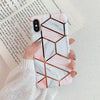 LOVECOM Geometric Marble Phone Cases For iPhone 11 Pro Max XR XS Max 6 6S 7 8 Plus X Soft IMD Electroplated Back Cover Coque