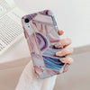 LOVECOM Geometric Marble Phone Cases For iPhone 11 Pro Max XR XS Max 6 6S 7 8 Plus X Soft IMD Electroplated Back Cover Coque