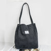 Hylhexyr Woman Corduroy Shoulder Bag Reusable Shopping Bags Casual Tote Female Handbag For Dropshipping