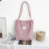 Hylhexyr Woman Corduroy Shoulder Bag Reusable Shopping Bags Casual Tote Female Handbag For Dropshipping