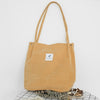 Hylhexyr Woman Corduroy Shoulder Bag Reusable Shopping Bags Casual Tote Female Handbag For Dropshipping