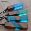 Leanzni Vintage men'woman s fashionable wood resin necklace pendant, woven rope chain, hot - selling jewelry gifts