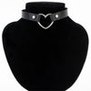 Meajoe Trendy Sexy Punk Gothic Leather Heart Studded Choker Necklace Vintage Charm Round Collar Necklaces Women Jewelry Gift