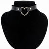 Meajoe Trendy Sexy Punk Gothic Leather Heart Studded Choker Necklace Vintage Charm Round Collar Necklaces Women Jewelry Gift