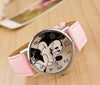 2018 Cute cartoon quartz wristwatch children leather Ladies watch Mickey women watches kid boy girls relojes