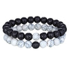 Hot 2pcs/set 7 Style Couples Distance Bracelet Natural Stone Yoga Beaded Bracelet for Men Women Friend Gift Charm Strand Jewelry