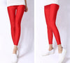 2019 New Spring Solid Candy Neon Leggings for Women High Stretched Female Legging Pants Girl Clothing Leggins Plug Size
