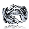 Free Fan Retro Gothic Punk Men Rings Trendy Skull Wolf Dragon Male Rings Jewelry Halloween Accessories Anillo Hombre Bijoux