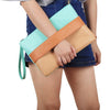 Candy Color Leather Women Bag Day Clutches Handbag Bolsa Feminina Wristlets Bags Ladies Casual Patchwork Wristlet Clutch