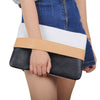 Candy Color Leather Women Bag Day Clutches Handbag Bolsa Feminina Wristlets Bags Ladies Casual Patchwork Wristlet Clutch