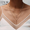 New Multilayer Crystal Moon Necklaces & Pendants For Women Vintage Charm Gold Choker Necklace 2019 Bohemian Jewelry Wholesale