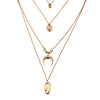 New Multilayer Crystal Moon Necklaces & Pendants For Women Vintage Charm Gold Choker Necklace 2019 Bohemian Jewelry Wholesale