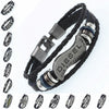 2019 Multilayer Bracelet Men Casual Fashion Braided Leather Bracelets For Women Wood Bead Bracelet Punk Rock Men Jewelry