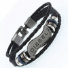 2019 Multilayer Bracelet Men Casual Fashion Braided Leather Bracelets For Women Wood Bead Bracelet Punk Rock Men Jewelry