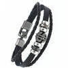 2019 Multilayer Bracelet Men Casual Fashion Braided Leather Bracelets For Women Wood Bead Bracelet Punk Rock Men Jewelry