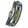 2019 Multilayer Bracelet Men Casual Fashion Braided Leather Bracelets For Women Wood Bead Bracelet Punk Rock Men Jewelry