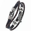 2019 Multilayer Bracelet Men Casual Fashion Braided Leather Bracelets For Women Wood Bead Bracelet Punk Rock Men Jewelry