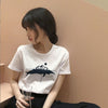 Cosmic belief Harajuku summer women's new ins fashion cartoon printed letter short-sleeved casual T-shirt shirt S-2XL